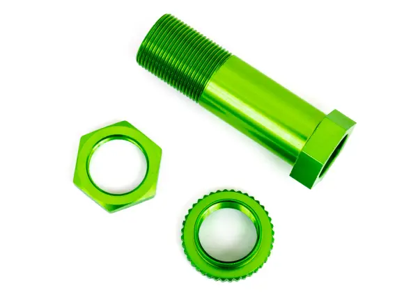Traxxas Servo saver post/ adjuster nut/ locknut (green-anodised, 6061-T6 aluminium) (1 each) &mdash; image 2 of 2