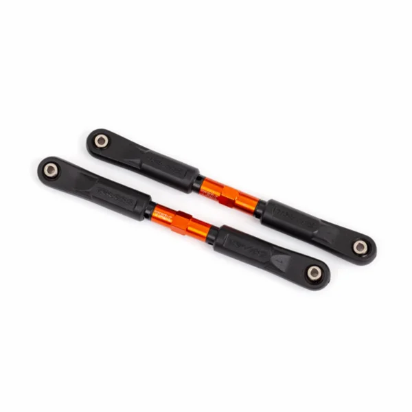 Traxxas Camber links, front, Sledge (TUBES orange-anodised, 7075-T6 aluminium, stronger than titanium) (117mm) (2)/ rod ends, assembled with steel hollow balls (4)/ aluminium wrench, 8mm (1) ** CLEARANCE **