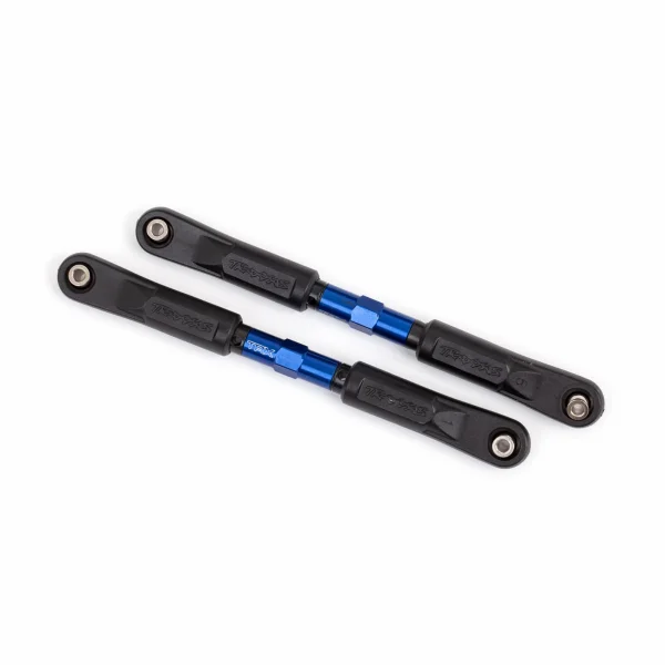 Traxxas Camber links, front, Sledge (TUBES blue anodised, 7075-T6 aluminium, stronger than titanium) (117mm) (2)/ rod ends, assembled with steel hollow balls (4)/ aluminium wrench, 8mm (1)