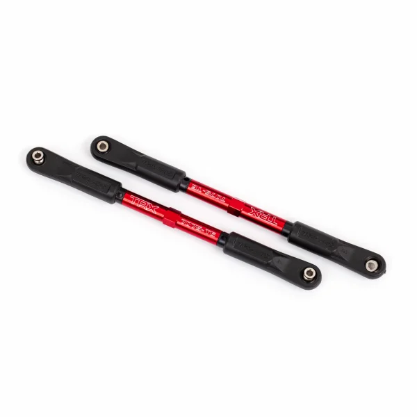Traxxas Camber links, rear, Sledge (TUBES red-anodised, 7075-T6 aluminium, stronger than titanium) (144mm) (2)/ rod ends, assembled with steel hollow balls (4)/ aluminium wrench, 8mm (1)