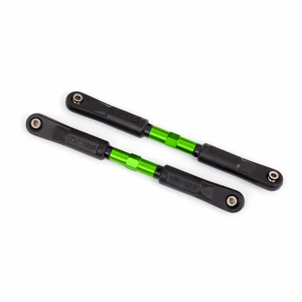 Traxxas Toe links, Sledge (TUBES green-anodised, 7075-T6 aluminium, stronger than titanium) (120mm) (2)/ rod ends, assembled with steel hollow balls (4)/ aluminium wrench, 8mm (1)