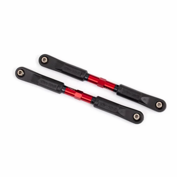 Traxxas Toe links, Sledge (TUBES red-anodised, 7075-T6 aluminium, stronger than titanium) (120mm) (2)/ rod ends, assembled with steel hollow balls (4)/ aluminium wrench, 8mm (1) ** CLEARANCE **