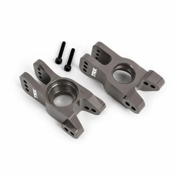 Traxxas Sledge 6061-T6 Aluminium Stub Axle Carriers - Left and Right - Dark Anodised