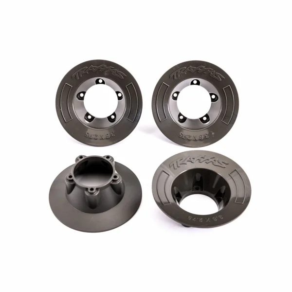 Traxxas Wheel covers, black (4) (fits 9572 wheels)