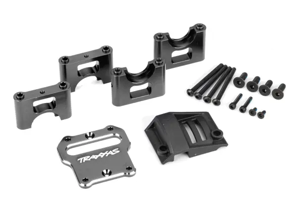 Traxxas Mount, center differential carrier, 6061-T6 aluminium (dark titanium-anodised) — image 2 of 2