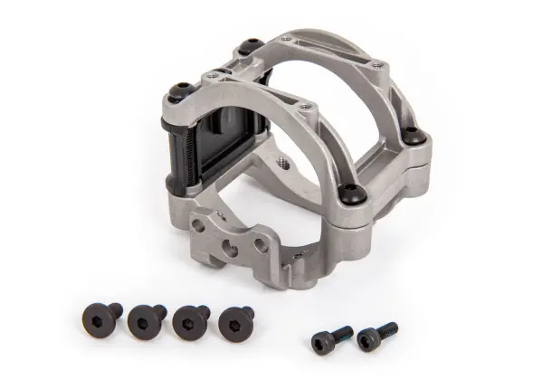 Traxxas Motor mount, aluminium (upper and lower) / motor mount spacer / hardware — image 2 of 2