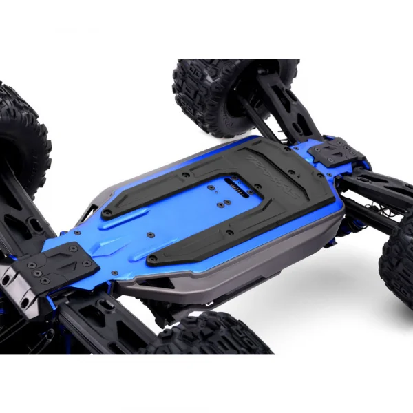 Traxxas Skidplate, chassis, black (fits Sledge)