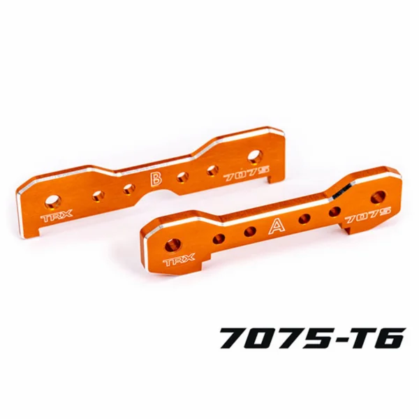 Traxxas Tie bars, front, 7075-T6 aluminium (orange-anodised) (fits Sledge)