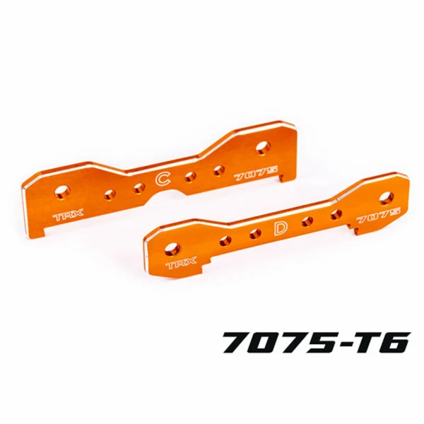 Traxxas Tie bars, rear, 7075-T6 aluminium (orange-anodised) (fits Sledge)