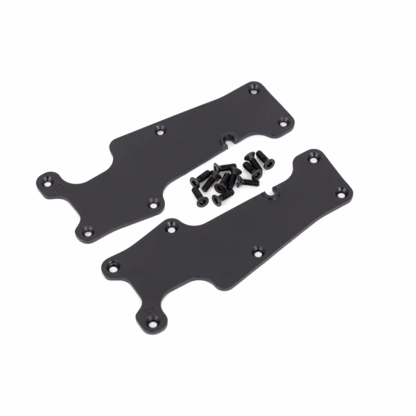 Traxxas Suspension arm covers, black, front (left and right) / 25x8 CCS (12)