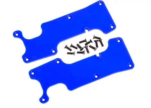 Traxxas Suspension arm covers, blue, rear (left and right) / 25x8 CCS (12) — image 2 of 2
