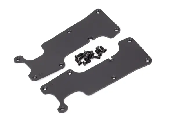 Traxxas Suspension arm covers, black, rear (left and right) / 25x8 CCS (12) &mdash; image 2 of 2