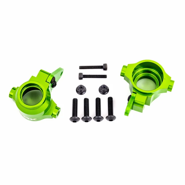 Traxxas Steering blocks, 6061-T6 aluminium (green-anodised), left + right/ steering block arms (2)