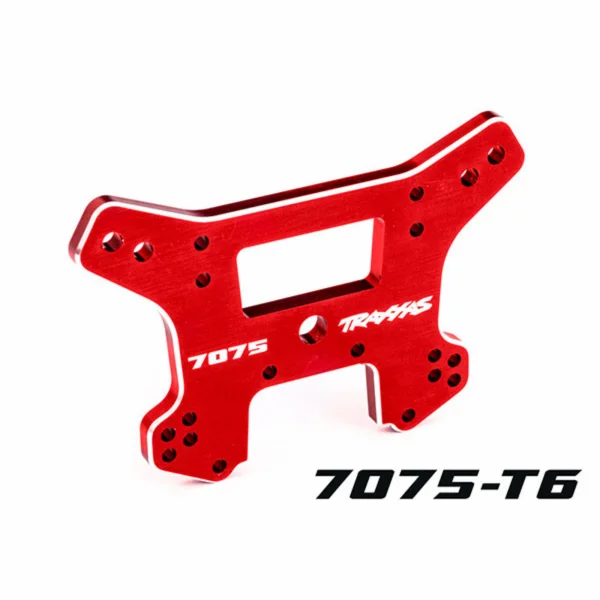Traxxas Shock tower, front, 7075-T6 aluminium (red-anodised) (fits Sledge)