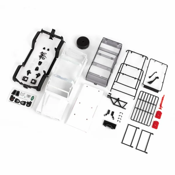 Traxxas TRX-4m Land Rover Defender Complete Bodyshell - White Unpainted