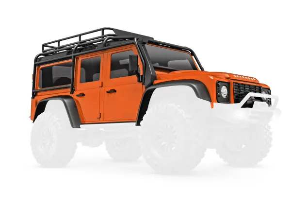 Traxxas TRX-4m Land Rover Defender Complete Bodyshell - Painted Orange — image 2 of 2