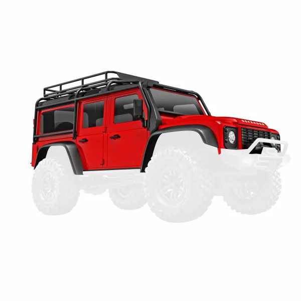 Traxxas TRX-4m Land Rover Defender Complete Bodyshell - Painted Red