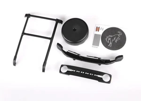 Traxxas Roof rack/ spare tire cover/ cowl/ grille (fits 9711 body) — image 2 of 2