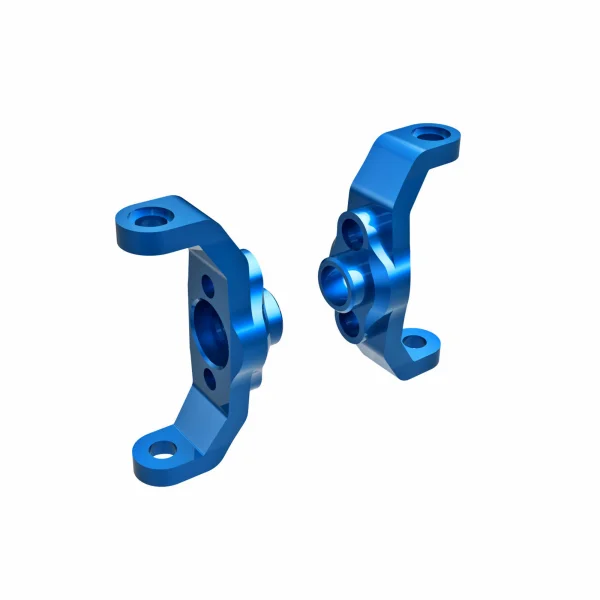 Traxxas Caster blocks, 6061-T6 aluminium (blue-anodised) (left + right)