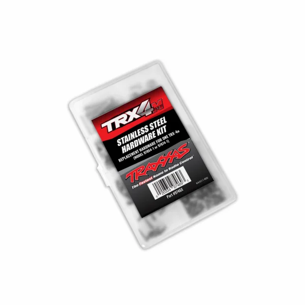 Traxxas Hardware kit, stainless steel, complete (contains all stainless steel hardware used on 1:18-scale Ford Bronco or Land Rover Defender) (includes body hardware and clear plastic storage container)