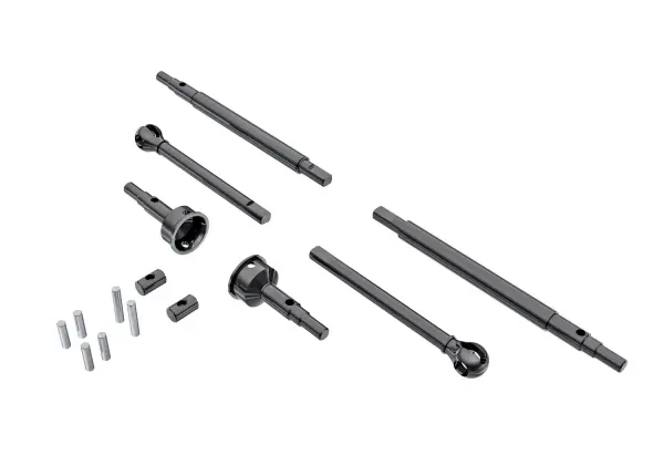 Traxxas Axle Shafts, front and rear (2)/ stub axles, front (2) (hardened steel) — image 2 of 2