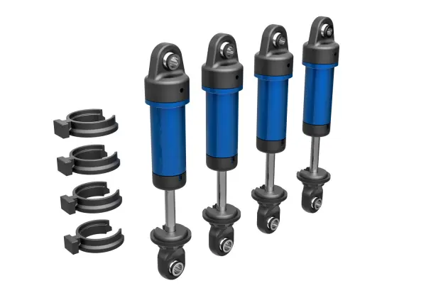 Traxxas Shocks, GTM, 6061-T6 Aluminium (blue-anodised) (fully assembled w/o springs) (4) — image 2 of 2