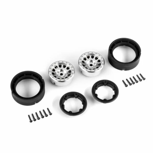 Traxxas Wheels, Method 105 1.0in, (satin chrome) (2)