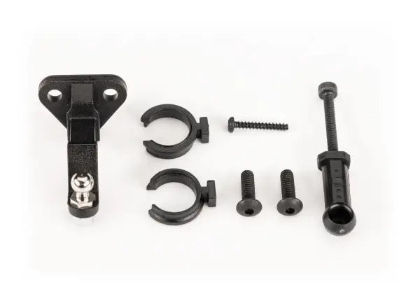 Traxxas Trailer hitch (assembled)/ trailer coupler/ 3mm spring pre-load spacers (2)/ 2.5x8mm BCS (2)/ 1.6x10mm BCS (self-tapping) (1) &mdash; image 2 of 2