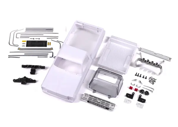 Traxxas Body, Chevrolet K10 Truck (1979), complete (unassembled) (white, requires painting) (includes grille, side mirrors, door handles, roll bar, windshield wipers, + clipless mounting) (requires 9835 front + rear bumpers) — image 2 of 2