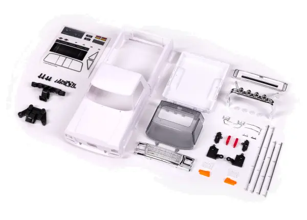 Traxxas Body, Ford F-150 Truck (1979), complete (unassembled) (white, requires painting) (includes grille, side mirrors, door handles, roll bar, windshield wipers, side trim, + clipless mounting) (requires 9834 front + rear bumpers) — image 2 of 2