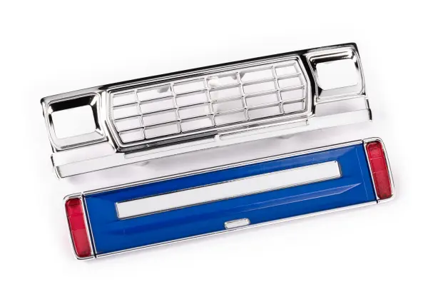 Traxxas Front grille/ tailgate panel (blue)/ LED lenses (rear, left + right) (fits 9812 body) — image 2 of 2