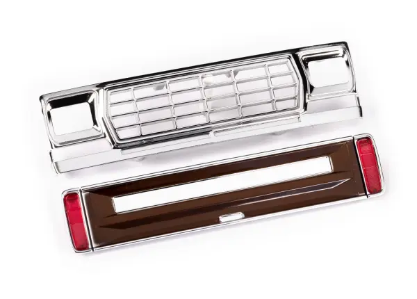 Traxxas Front grille/ tailgate panel (brown)/ LED lenses (rear, left + right) (fits 9812 body) — image 2 of 2