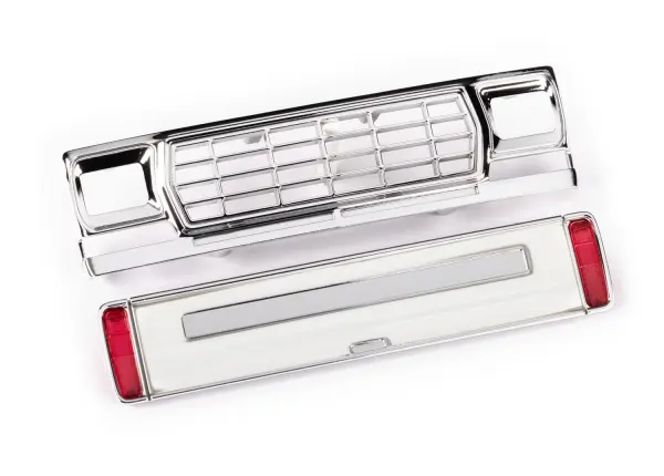 Traxxas Front grille/ tailgate panel (white)/ LED lenses (rear, left + right) (fits 9812 body) — image 2 of 2