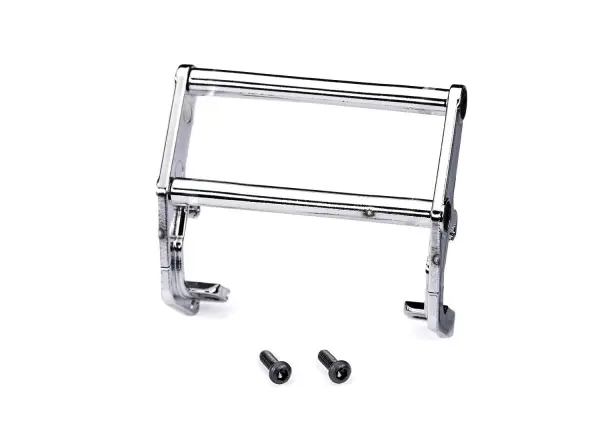 Traxxas Push bar, bumper, chrome (assembled) (fits 9836 bumper) &mdash; image 2 of 2