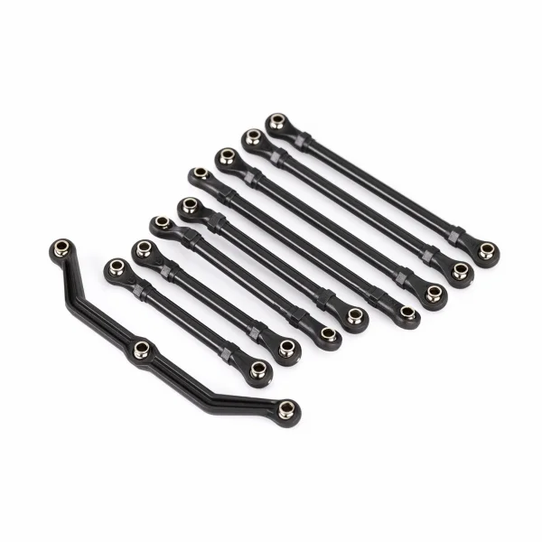 Traxxas Suspension link set, complete (front + rear) (includes steering link (1), front lower links (2), front upper links (2), rear links (4) (assembled with hollow balls) (fits 1:18 scale vehicles with long wheelbase)