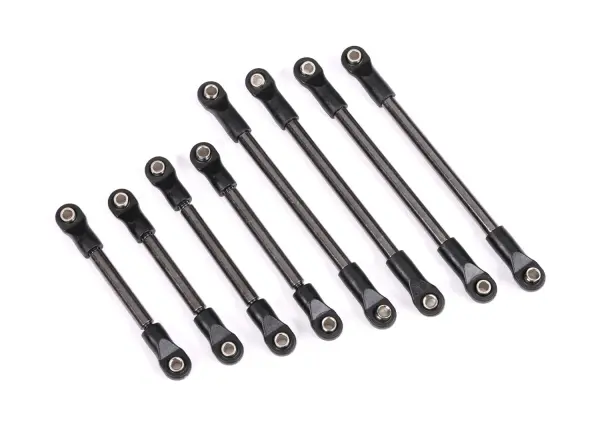 Traxxas Suspension link set, steel (includes 4x55mm front lower links (2), 4x48mm front upper links (2), 4x74mm rear lower or upper links (4) — image 2 of 2