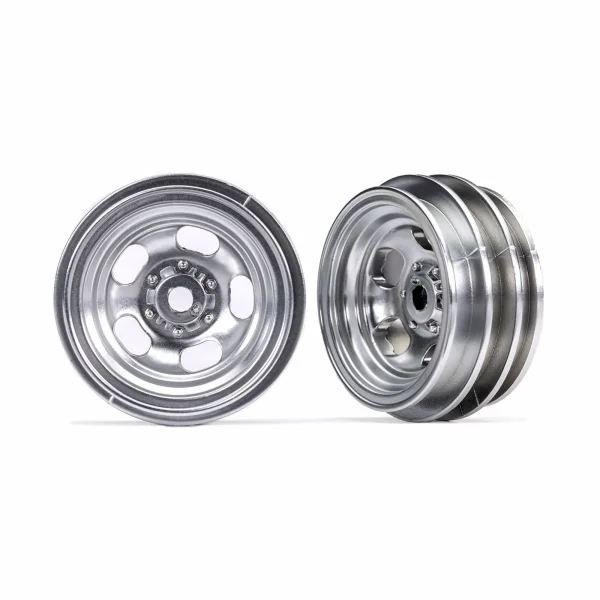 Traxxas Wheels, 1.0 (satin chrome) (2)