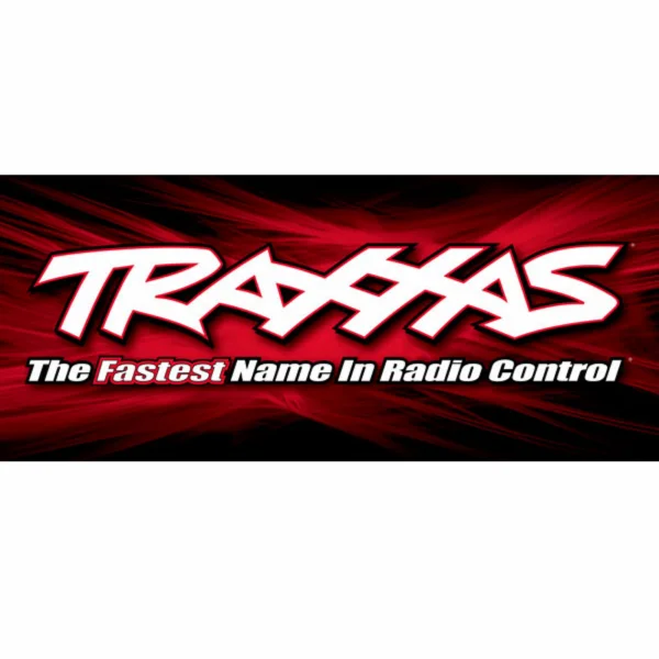 Traxxas racing banner, red & black (3x7 feet)