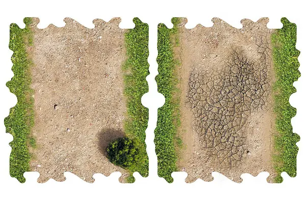 ToysWD 2 X Dirt And Grass Half Straights For 1/24 RC Crawler — image 1 of 3