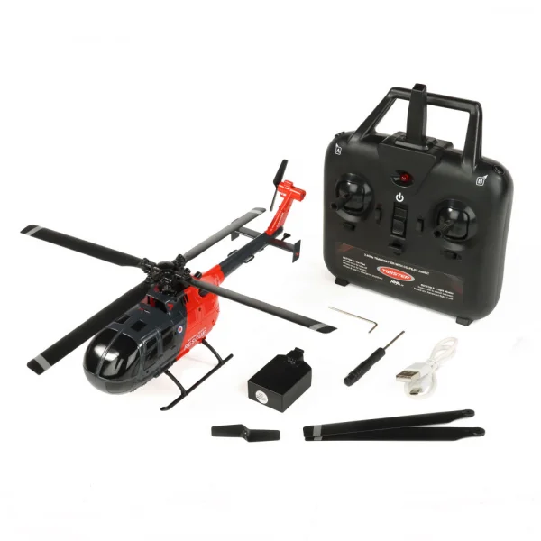 Twister BO-105 Scale 250 Flybarless Helicopter - Grey/Red