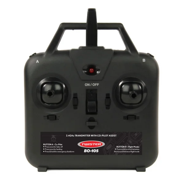Twister BO-105 Scale 250 Flybarless Helicopter - Grey/Red