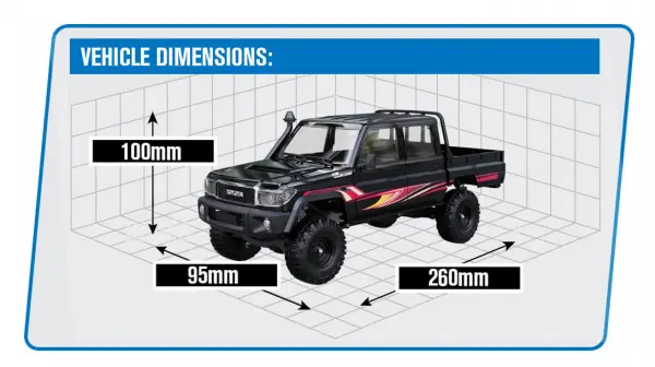 UDI Toyota Land Cruiser 1:18 Brushless RTR - Black — image 4 of 4