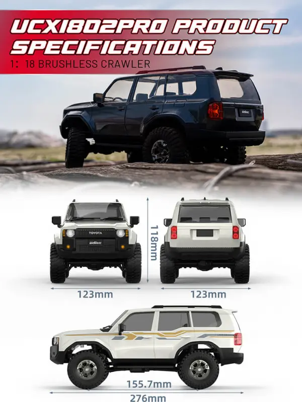 UDI UCX18 Toyota Prado 1:18 RTR Brushless — image 12 of 17