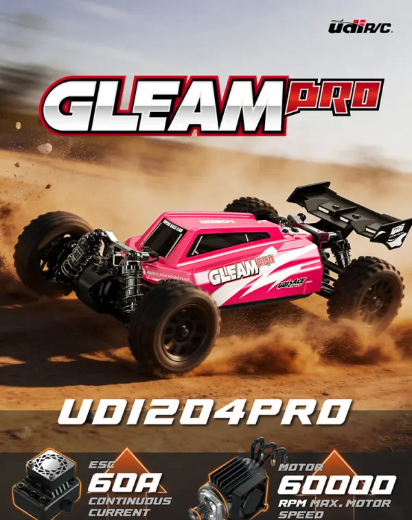 UDI RC 1:12 Gleam 4WD Buggy Pro Brushless - Pink — image 9 of 19
