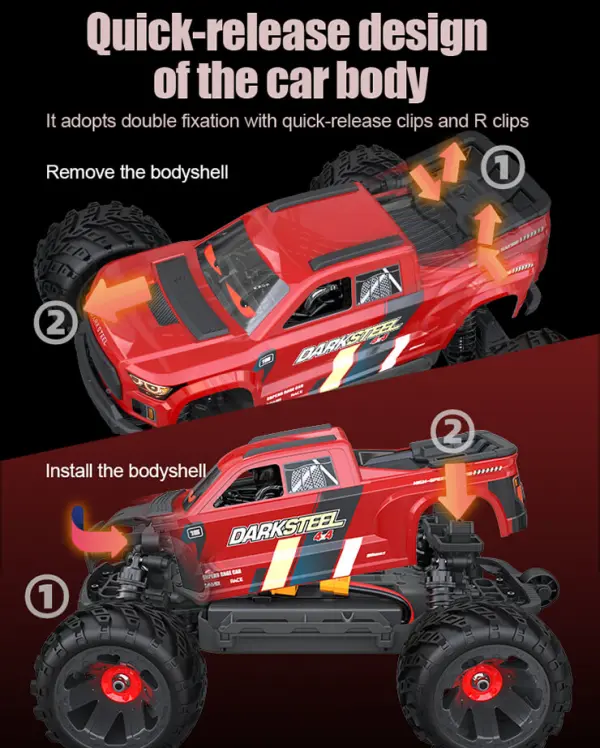 UDI Snowclaw MT Brushless Pro Red - RTR &mdash; image 2 of 14