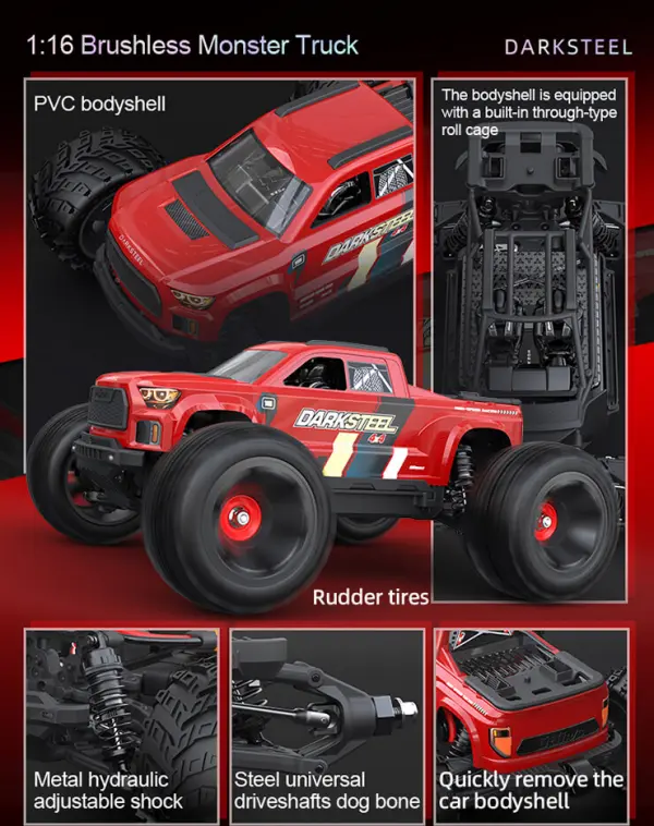 UDI Snowclaw MT Brushless Pro Red - RTR &mdash; image 7 of 14