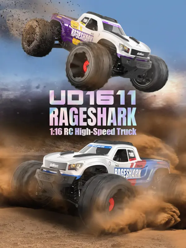 UDI Rageshark MT 1:16 Brushed RTR - Purple &mdash; image 7 of 20