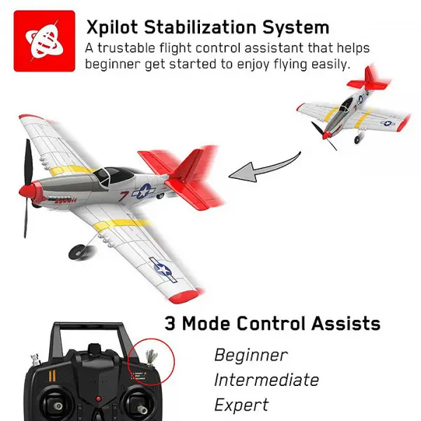 Volantex P-51D 400 Ultra Micro - RTF with Flight Stabilisation — image 7 of 20