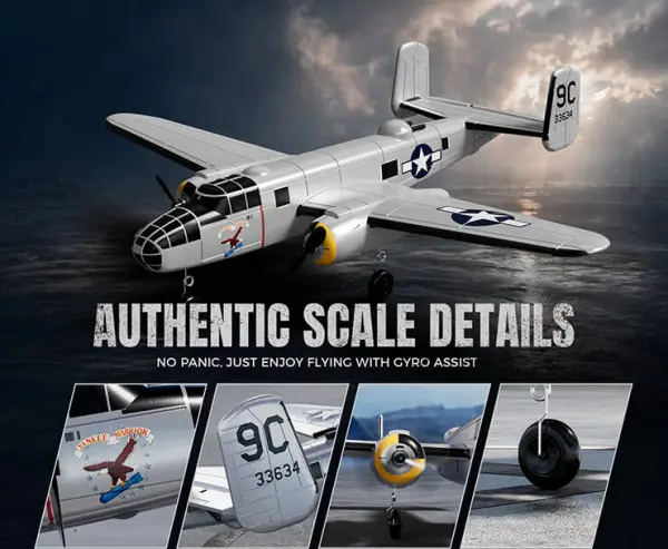 Volantex B25 Mitchell 400mm Twin Motor With Gyro RTF — image 9 of 15