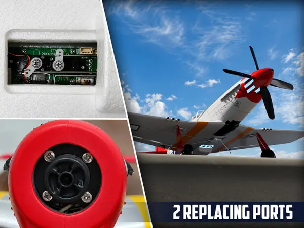 Volantex P-51D Mustang 500mm RTF with Gyro - Red — image 5 of 20